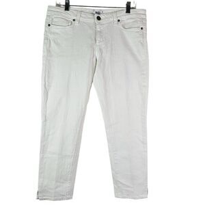 Paige Womens White Crop Jeans Stretch‎ Denim Size 31
